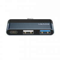 USB HUB Usams US-SJ490 Type-C Mini Hub Dark Grey (SJ490HUB01)