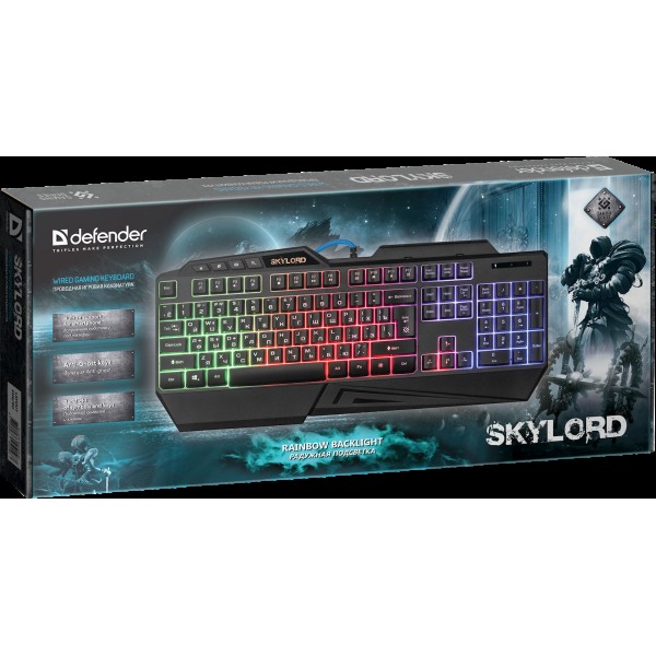 Klaviatura Defender SkyLord GK-126 RU RGB