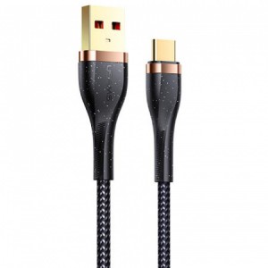 Kabel- USAMS US-SJ488 U64 Type-C Cable 3A 1.2m Black