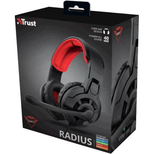 Qulaqlıq Trust GXT411 Radius Gaming Headset Black (24076)