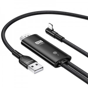 Usams US-SJ442 U53 Lightning to HDMI Cable 2m Black (SJ442HD01)