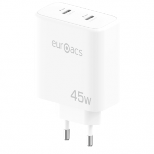 Зарядное устройство Euroacs 45W EU-MA245 2PD White