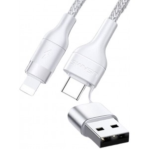 Usams US-SJ404 U31 Type-C/USB to Lightning Cable 1.2m White (SJ404USB02)