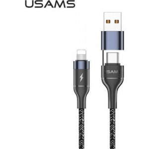 Usams US-SJ404 U31 Type-C/USB to Lightning Cable 1.2m Black (SJ404USB01)