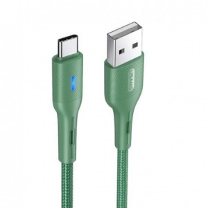 Kabel Usams US-SJ460 Type-C Smart Power-off Cable Green